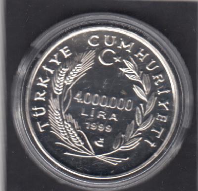 Beschrijving: 4.000.000 Lira ATATURK